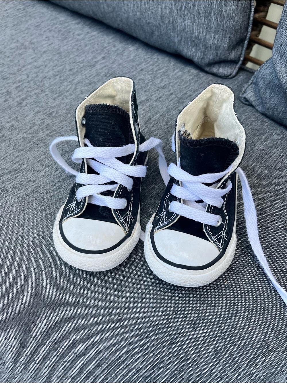 Converse Kids Black High-Top Sneakers with White Laces
